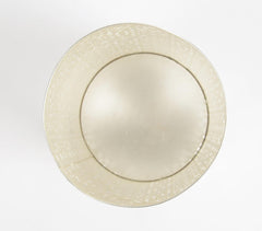 Honeycomb Jali Cut Silver-Toned Iron Candle Holder