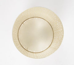 Jali Cut Silver-Toned Iron Candle Holder (S)
