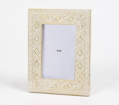 Diamond Distress Finish MDF & Brass Photo Frame