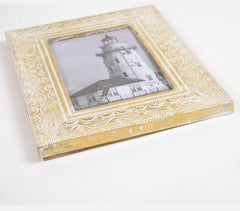 Diamond Distress Finish MDF & Brass Photo Frame