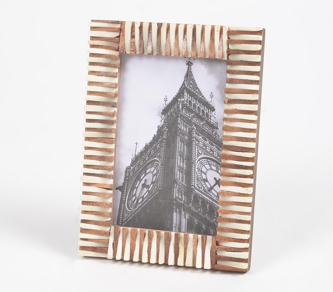 Handcrafted Farmhouse Wood & Resin Photo Frame