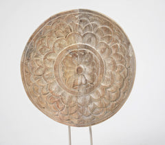 Hand Carved Earthy Wooden Tabletop Showpiece