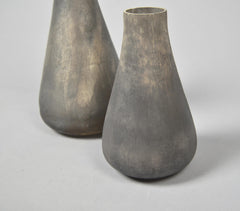 Ashy Frosted Glass Vases (Set of 2)