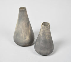 Ashy Frosted Glass Vases (Set of 2)