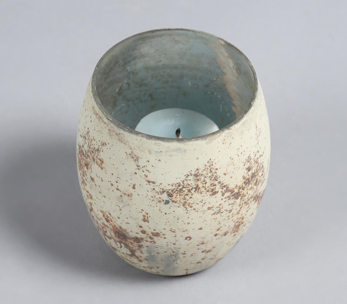 Rustic Handcrafted Glass Votive