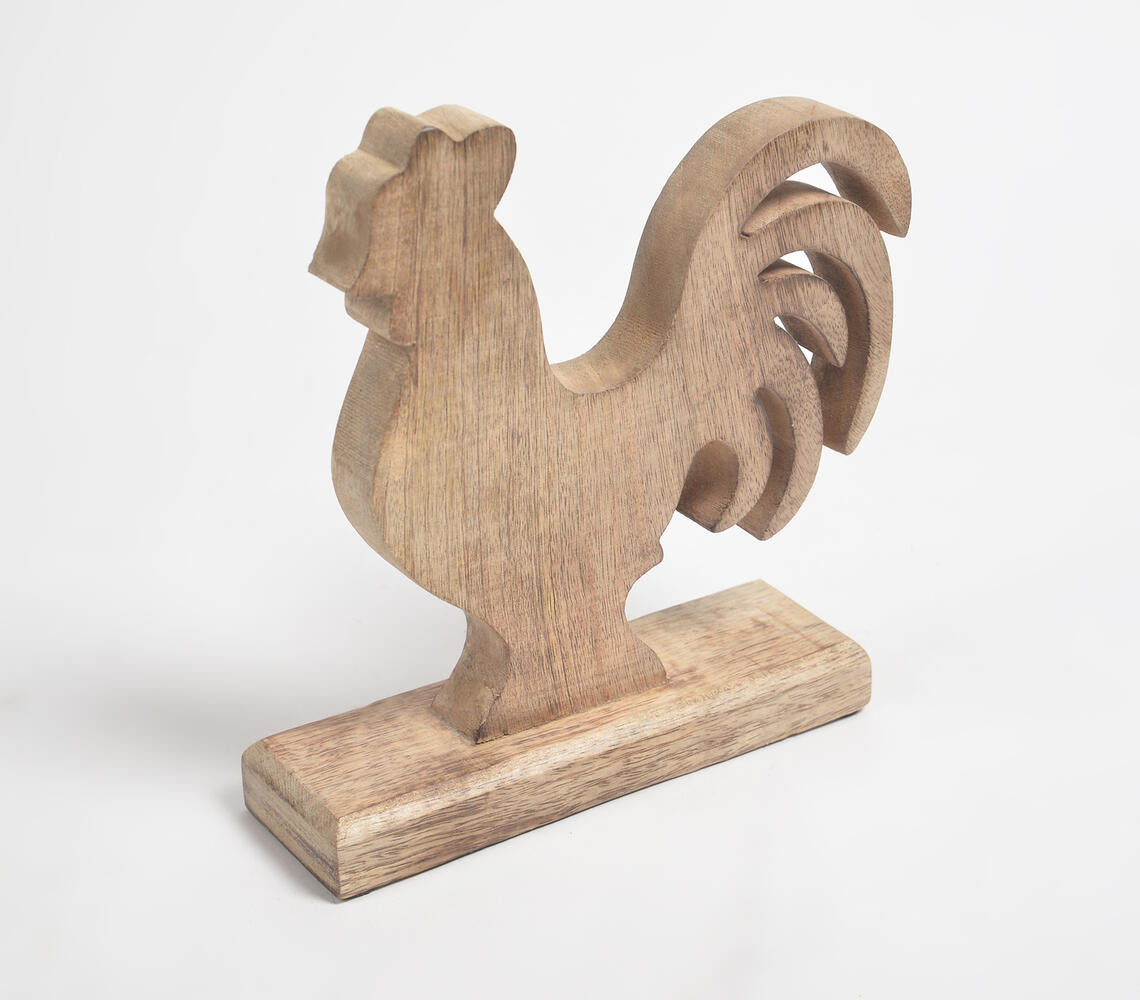 Wooden Rooster Tabletop Decorative