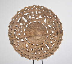 Raw Handcrafted Light Burnt Wood Tabletop Decorative