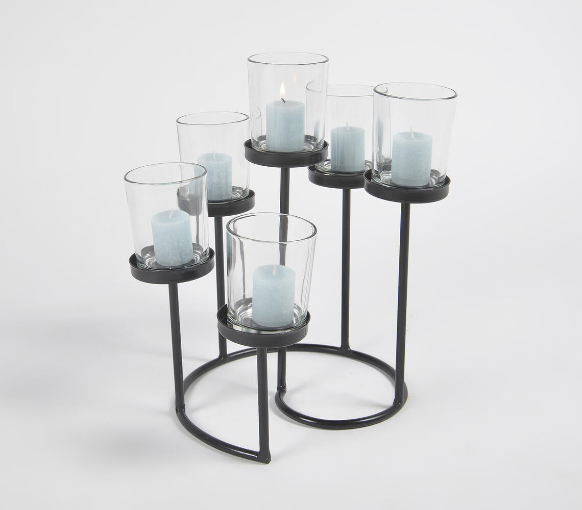 Minimal Black Matt Aluminium Tea Light Holder