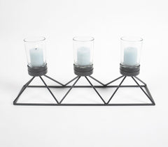 Triple Pyramidal Aluminium Tea Light Holder