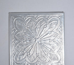 Silver-Toned Aluminium Square Wall Hanging