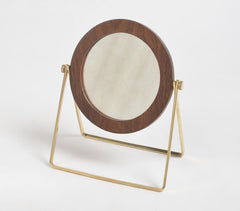 Minimal Round Foldable Countertop Mirror