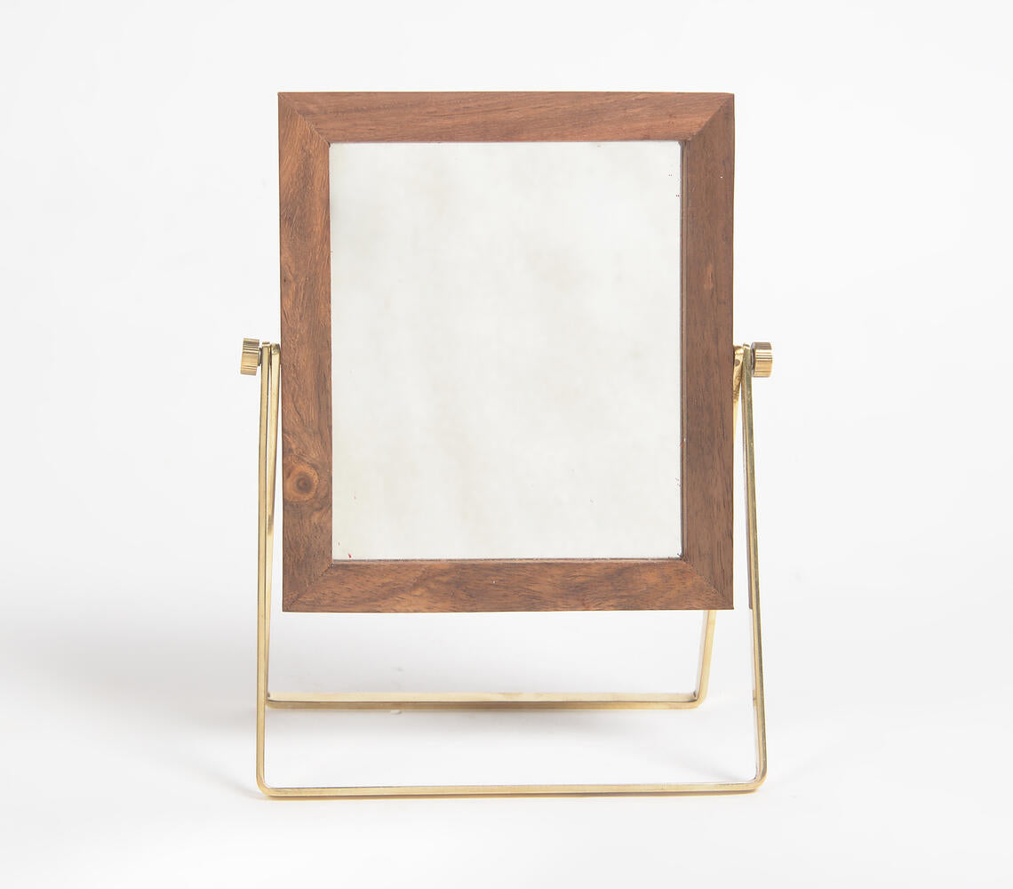 Minimal Rectangle Foldable Countertop Mirror
