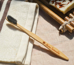 Handcrafted Bamboo Toothbrush With Charcoal Bristles