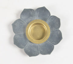 Statement Lotus Leaf Soapstone Tea Light Holder