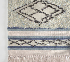 Sequin Embellished Handwoven Cotton Wall Hanging