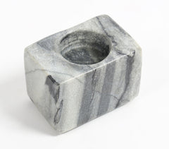Monochrome Textured Marble Tealight Holder