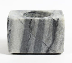 Monochrome Textured Marble Tealight Holder
