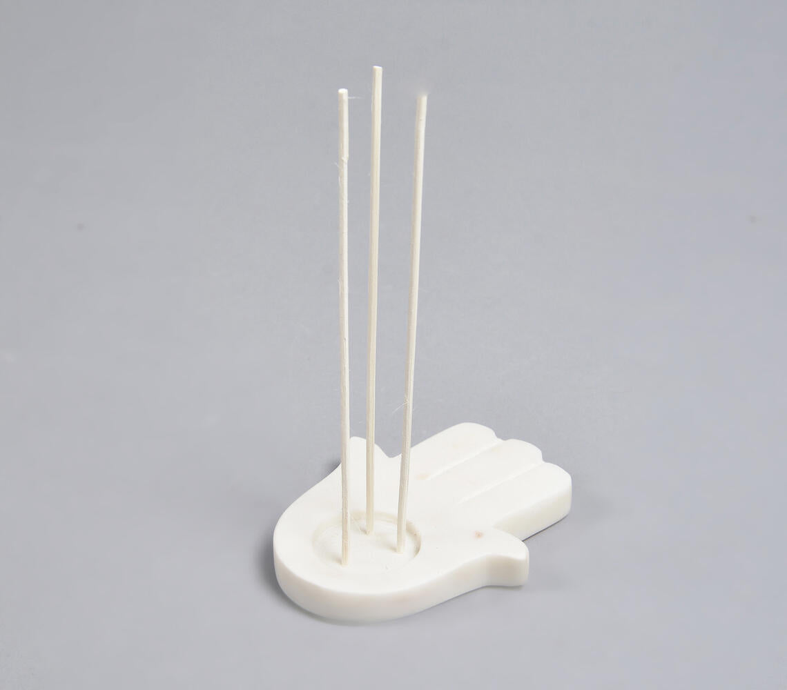 Classic Unity Hamsa Hand Marble Incense Stick Holder