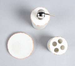 White Marble Classic Bath Accessories Set