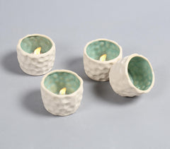 Contours in Mint Tealight Holders (Set of 4)