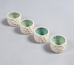 Contours in Mint Tealight Holders (Set of 4)