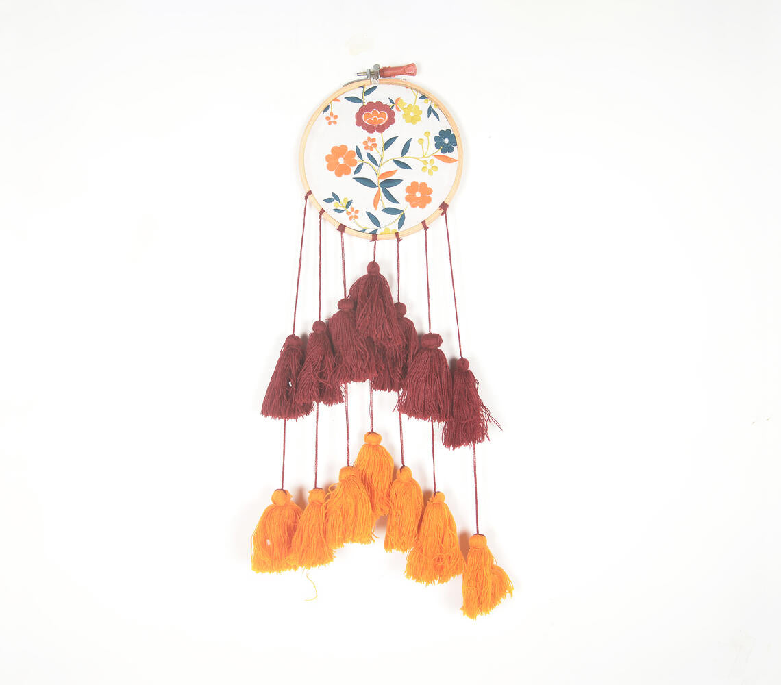 Embroidery Hoop Floral Countyside Tasseled dreamcatcher