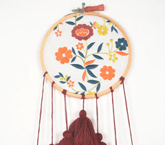 Embroidery Hoop Floral Countyside Tasseled dreamcatcher