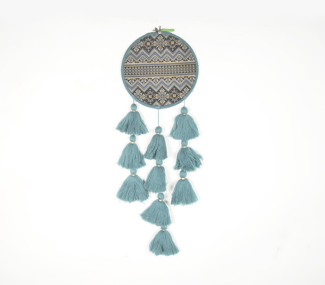 Embroidery Hoop Vintage Tasseled Wall Hanging