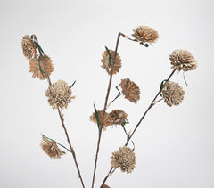 Handcrafted Eco-friendly Shola Wood Flower Sticks (Set of 3) Q2