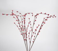 Handcrafted Eco-friendly Shola Wood Flower Sticks (Set of 5) Q1