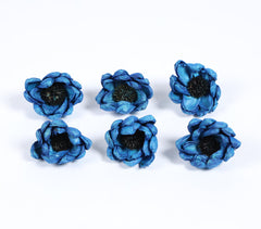 Azure Shola Wood Faux Flowers (Set of 6)