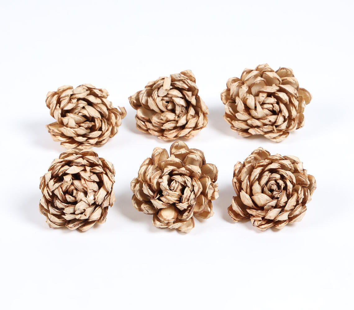 Eco-friendly Shola Wood Faux Flowers (Set - 6)