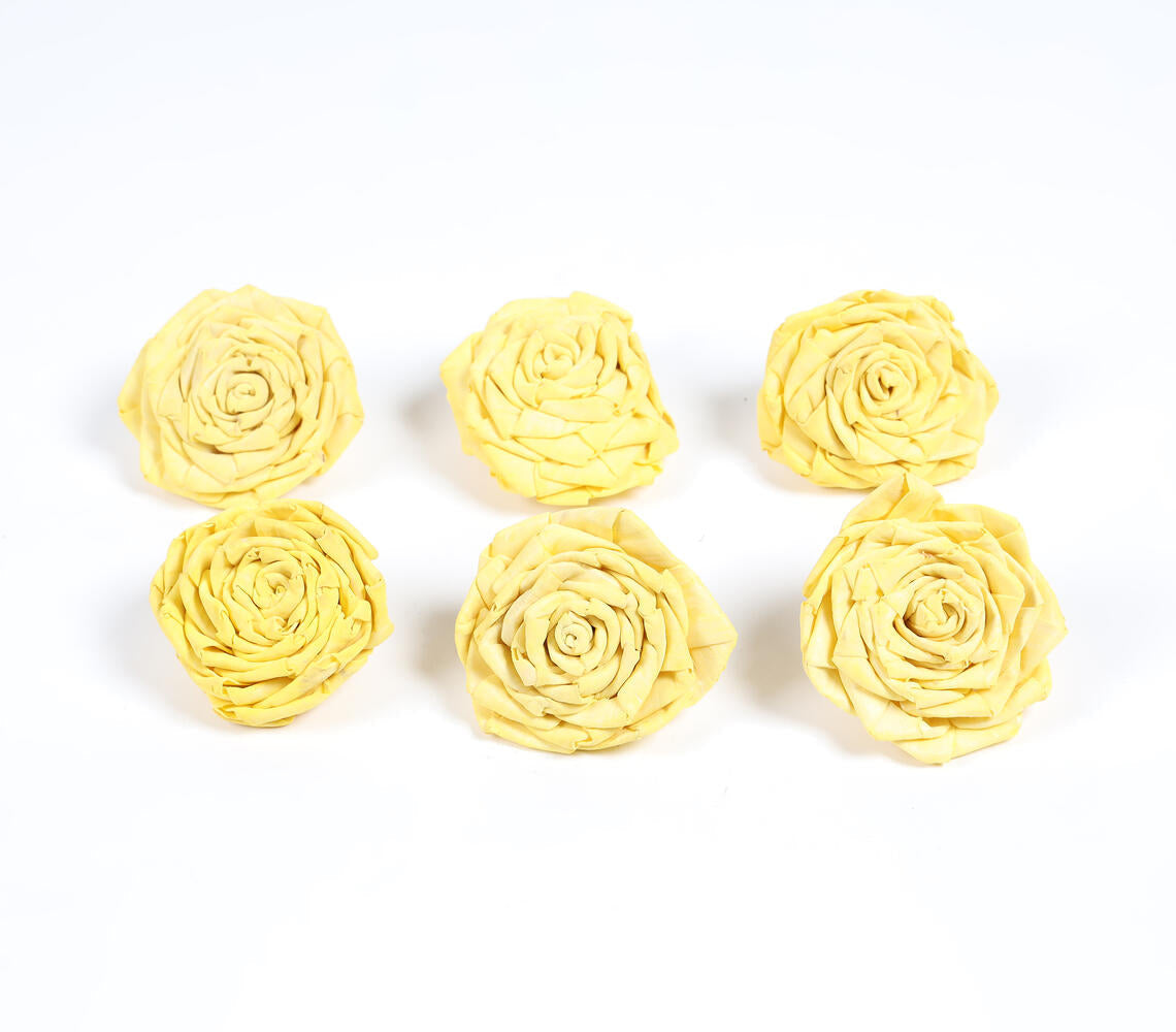 Sunshine Shola Wood Faux Flowers (Set of 6)