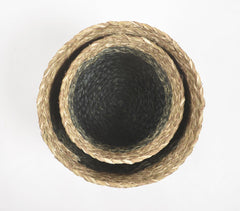 Earthy Sabai Grass Handwoven Planters (Set of 2)