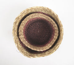 Earthy Sabai Grass Handwoven Planters (Set  of 2)