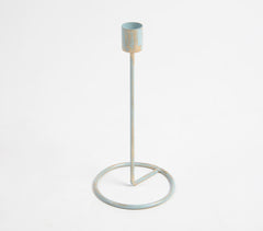 Distress Enameled Iron Candle Holder