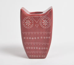Hand Carved Stone Owl Tea Light Holder