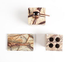 Brown Marble Classic Bath Accessories Set