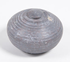 Hand Cut Ribbed Soapstone Soap Dish