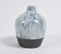 Marbled Ceramic Stout Flower Vase