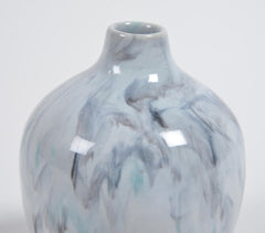 Marbled Ceramic Stout Flower Vase