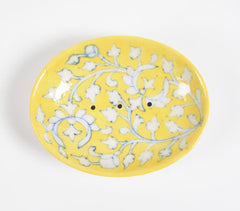 Hand Painted Jaipur Pottery Soap Dish