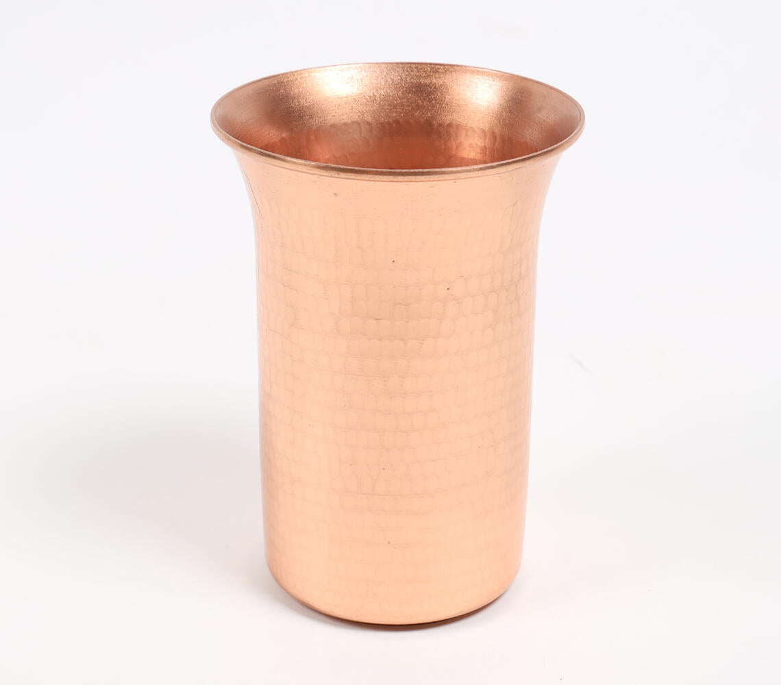 Hand Beaten Copper Tulip Vase