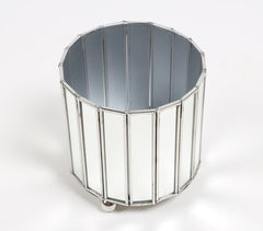 Handcrafted Panel Mirrored stainless steel planter
