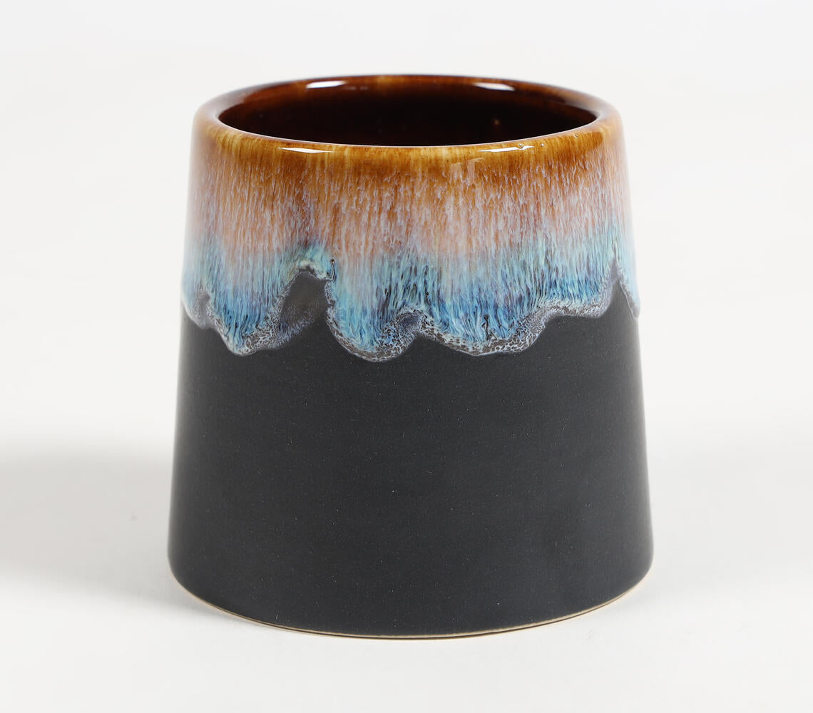 Flame-Effect Mini Clay Planter