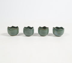 Moss Green Classic Clay Tea Light Holders (Set of 4)