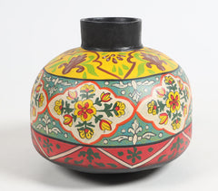 Papier Mache Round Multicolor Vase