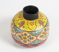 Papier Mache Round Multicolor Vase