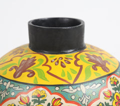Papier Mache Round Multicolor Vase