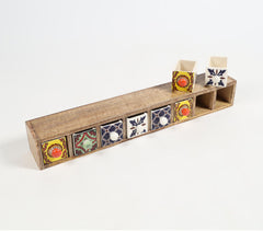 Enamelled Recycled Wood Cabinet With Drawers